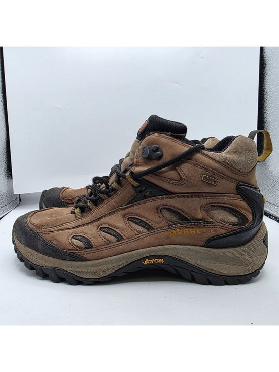 Merrell Radius Mid Mens Size 9 Cocoa Brown Waterproof Hiking Boots Camping